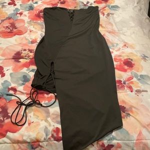 Black Fashion Nova Mini Halter Dress